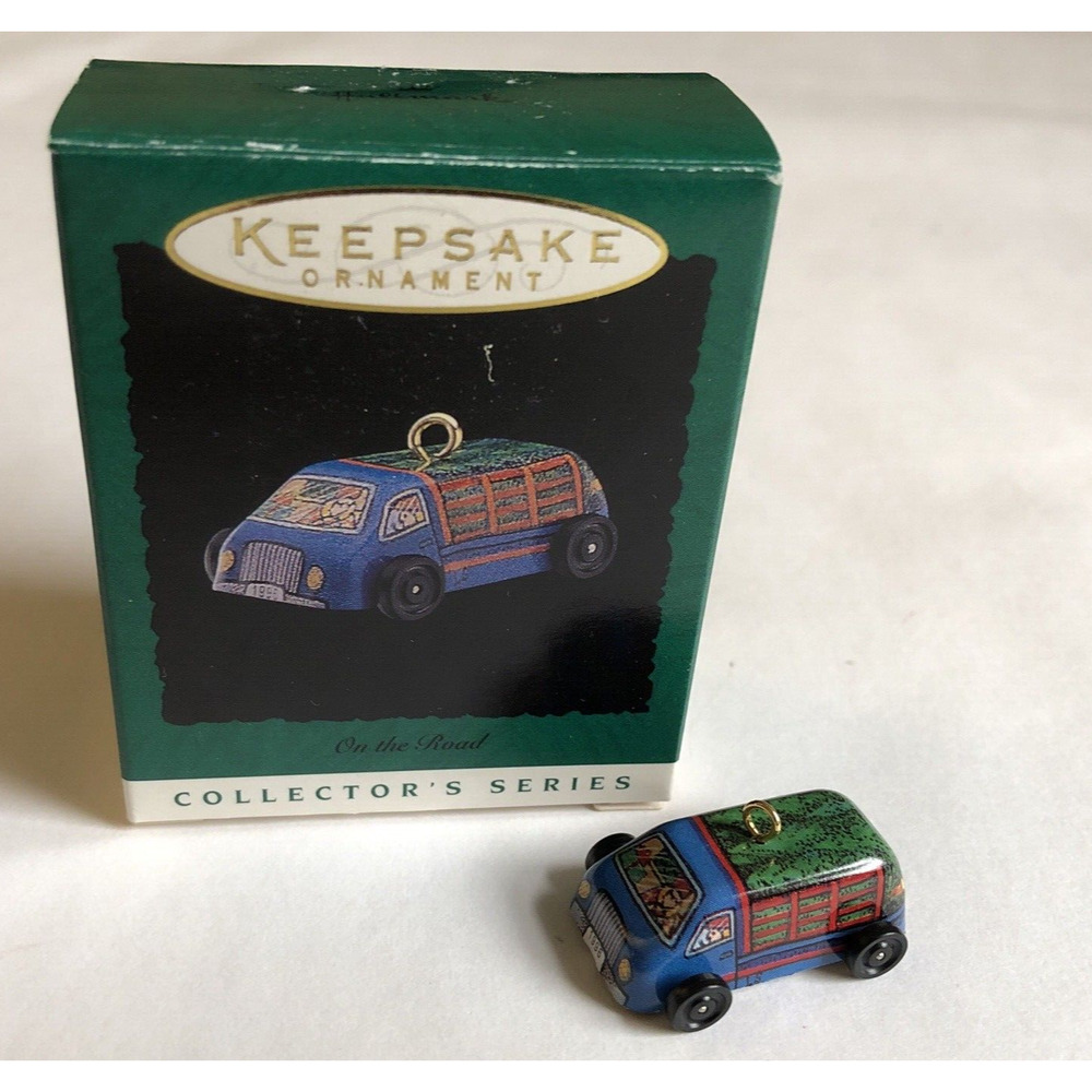 Hallmark Pressed Tin Truck Keepsake Miniature Ornament On the Road #4 1996 Vtg - Picture 2 of 13